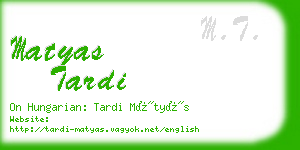 matyas tardi business card